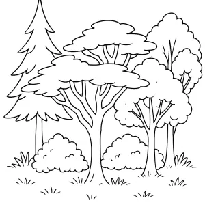Desenho de árvore para colorir 24
