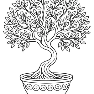 Desenho de árvore para colorir 25