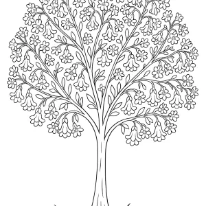 Desenho de árvore para colorir 34