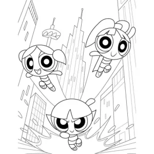 Desenho das Powerpuff Girls para colorir 37