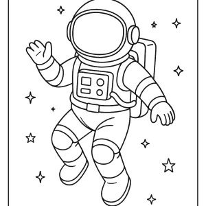Desenho de astronauta para colorir 31