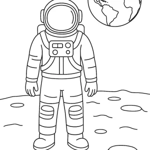 Desenho de astronauta para colorir 33
