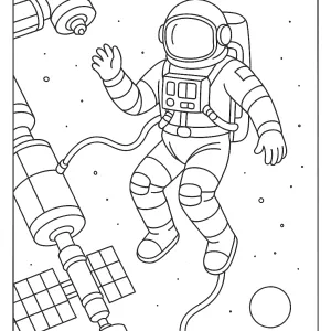 Desenho de astronauta para colorir 34