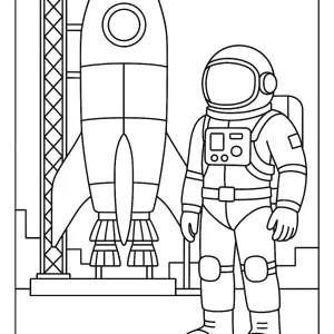 Desenho de astronauta para colorir 35