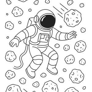 Desenho de astronauta para colorir 36