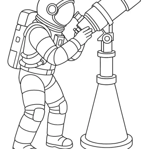 Desenho de astronauta para colorir 37