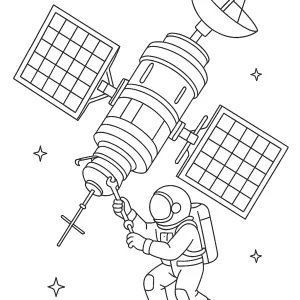 Desenho de astronauta para colorir 38