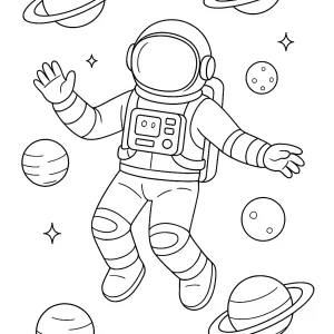 Desenho de astronauta para colorir 39