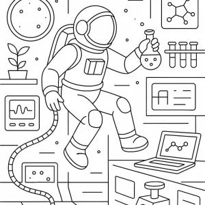 Desenho de astronauta para colorir 40