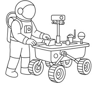 Desenho de astronauta para colorir 41