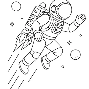 Desenho de astronauta para colorir 42