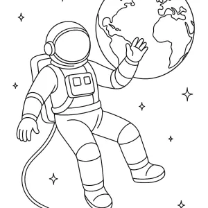 Desenho de astronauta para colorir 45