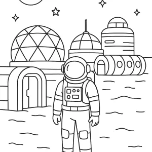 Desenho de astronauta para colorir 46