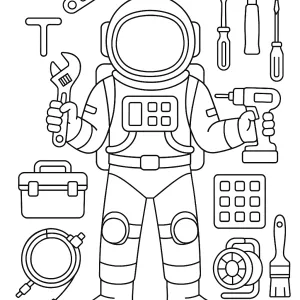 Desenho de astronauta para colorir 47