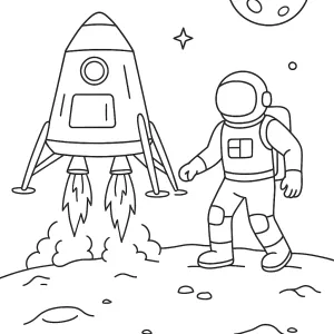 Desenho de astronauta para colorir 49