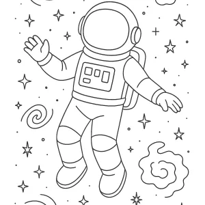 Desenho de astronauta para colorir 50