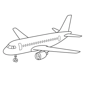 Desenho de avião para colorir 53