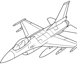 Desenho de avião para colorir 55