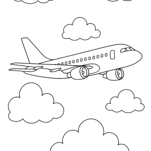 Desenho de avião para colorir 57