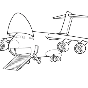 Desenho de avião para colorir 58