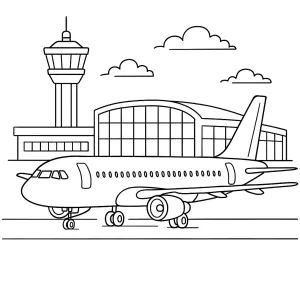 Desenho de avião para colorir 60