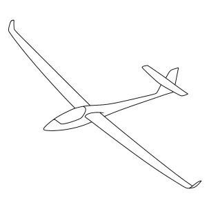 Desenho de avião para colorir 61