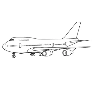 Desenho de avião para colorir 63