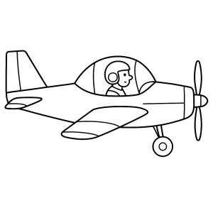 Desenho de avião para colorir 66