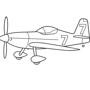 Desenho de avião para colorir 67