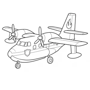 Desenho de avião para colorir 68