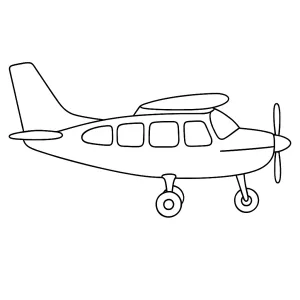 Desenho de avião para colorir 70