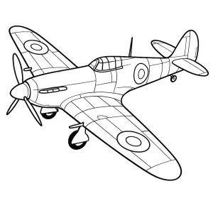 Desenho de avião para colorir 71