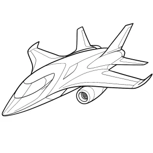 Desenho de avião para colorir 72