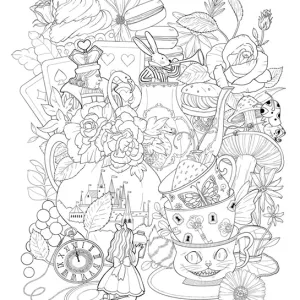 Desenho de Alice no País das Maravilhas para colorir 3