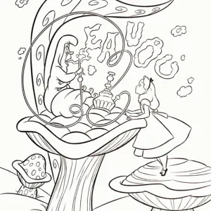 Desenho de Alice no País das Maravilhas para colorir 4