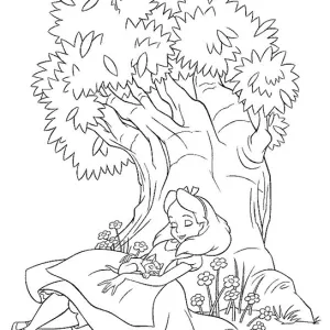 Desenho de Alice no País das Maravilhas para colorir 6