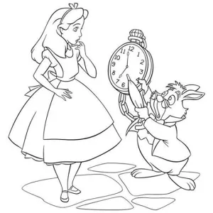 Desenho de Alice no País das Maravilhas para colorir 7