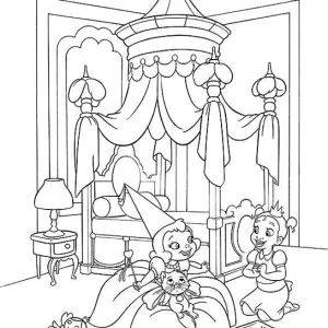 Desenho de A Princesa e o Sapo para colorir 1