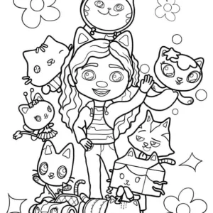 Desenho da Casa Mágica da Gabby para colorir 1
