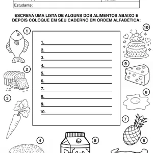 Ficha de alfabetização para colorir 54