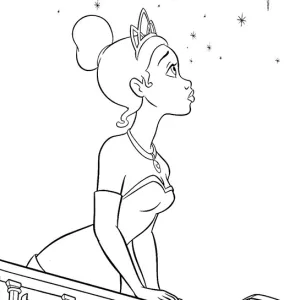 Desenho de A Princesa e o Sapo para colorir 2