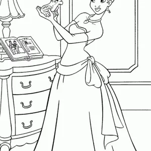 Desenho de A Princesa e o Sapo para colorir 7