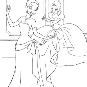 Desenho de A Princesa e o Sapo para colorir 8