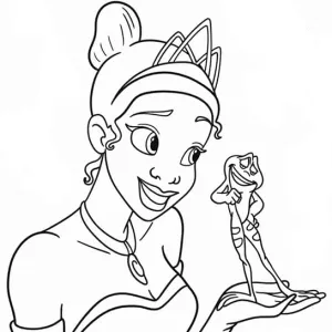 Desenho de A Princesa e o Sapo para colorir 9