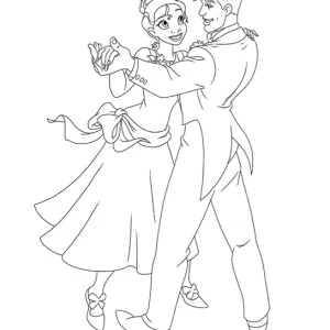 Desenho de A Princesa e o Sapo para colorir 10