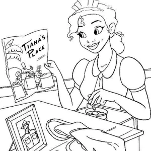 Desenho de A Princesa e o Sapo para colorir 11