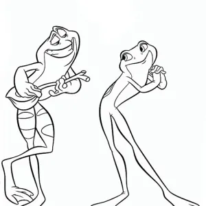 Desenho de A Princesa e o Sapo para colorir 12