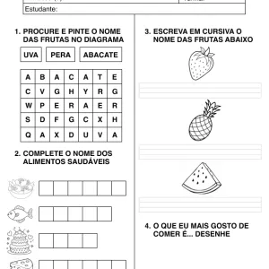 Ficha de alfabetização para colorir 56