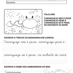 Ficha de alfabetização para colorir 70