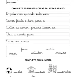 Ficha de alfabetização para colorir 71